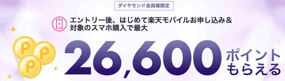 楽天モバイルのダイヤモンド会員のクーポン